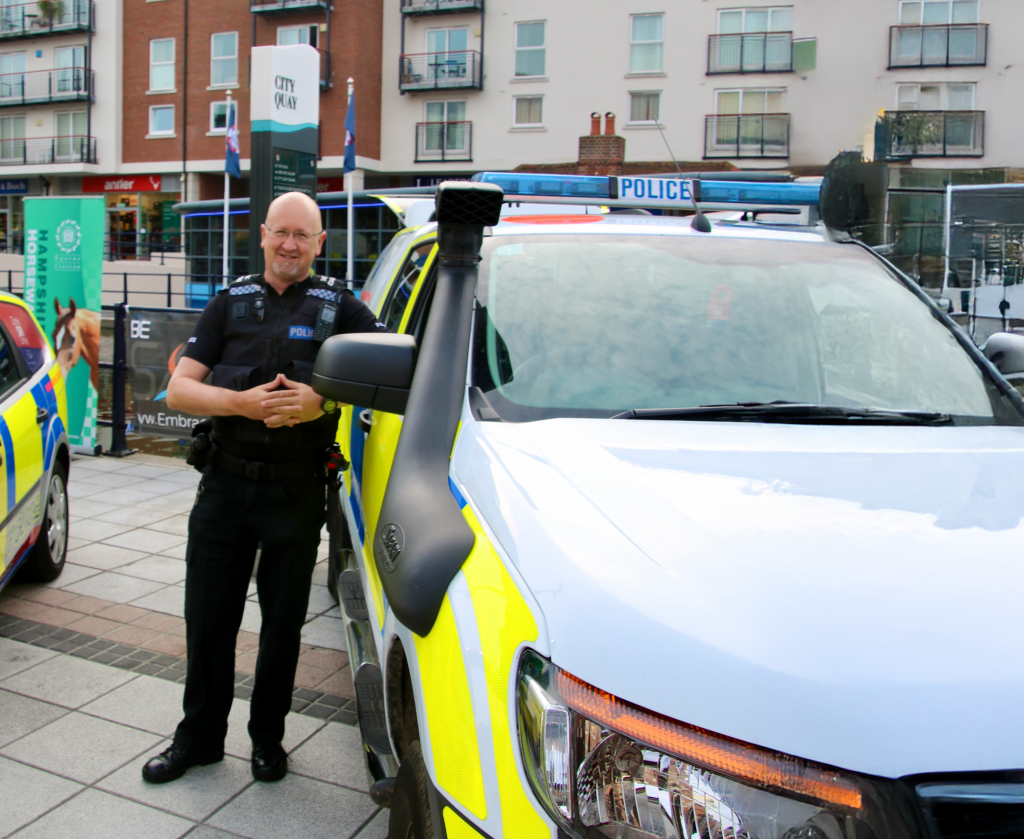 Police Car. Me, a few years ago